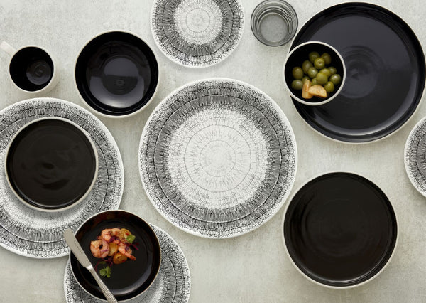 Utopia | Tableware | Petra Graphite Coupe Plate 25.25cm (10") | Bespoke77