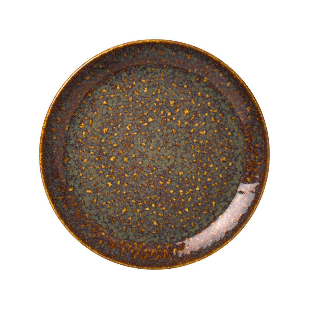 Utopia | Tableware | Vesuvius Amber Coupe Plate 25.25cm (10") | Bespoke77