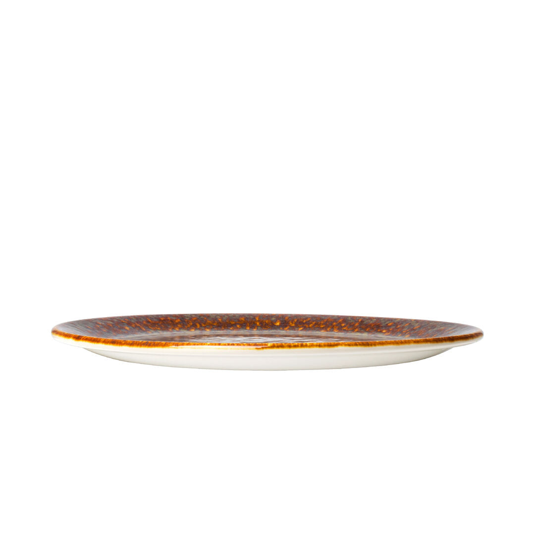 Utopia | Tableware | Vesuvius Amber Coupe Plate 20.25cm (8") | Bespoke77