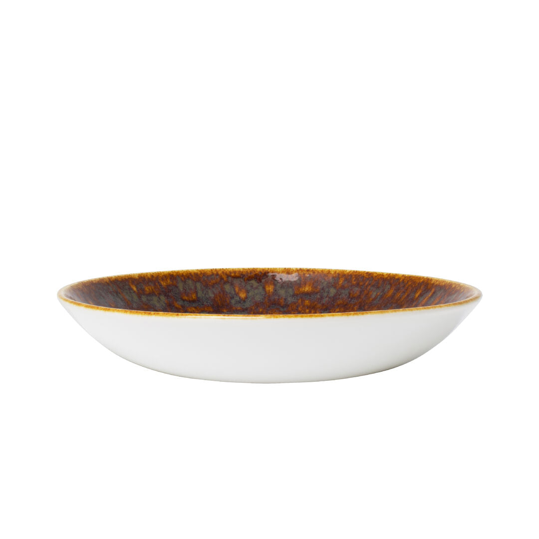 Utopia | Tableware | Vesuvius Amber Coupe Bowl 21.6cm 83.5cl (8 1/2" 29 2/5oz) | Bespoke77
