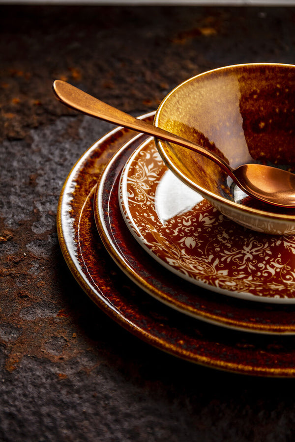 Utopia | Tableware | Vesuvius Amber Liv Saucer 15.25cm (6") | Bespoke77