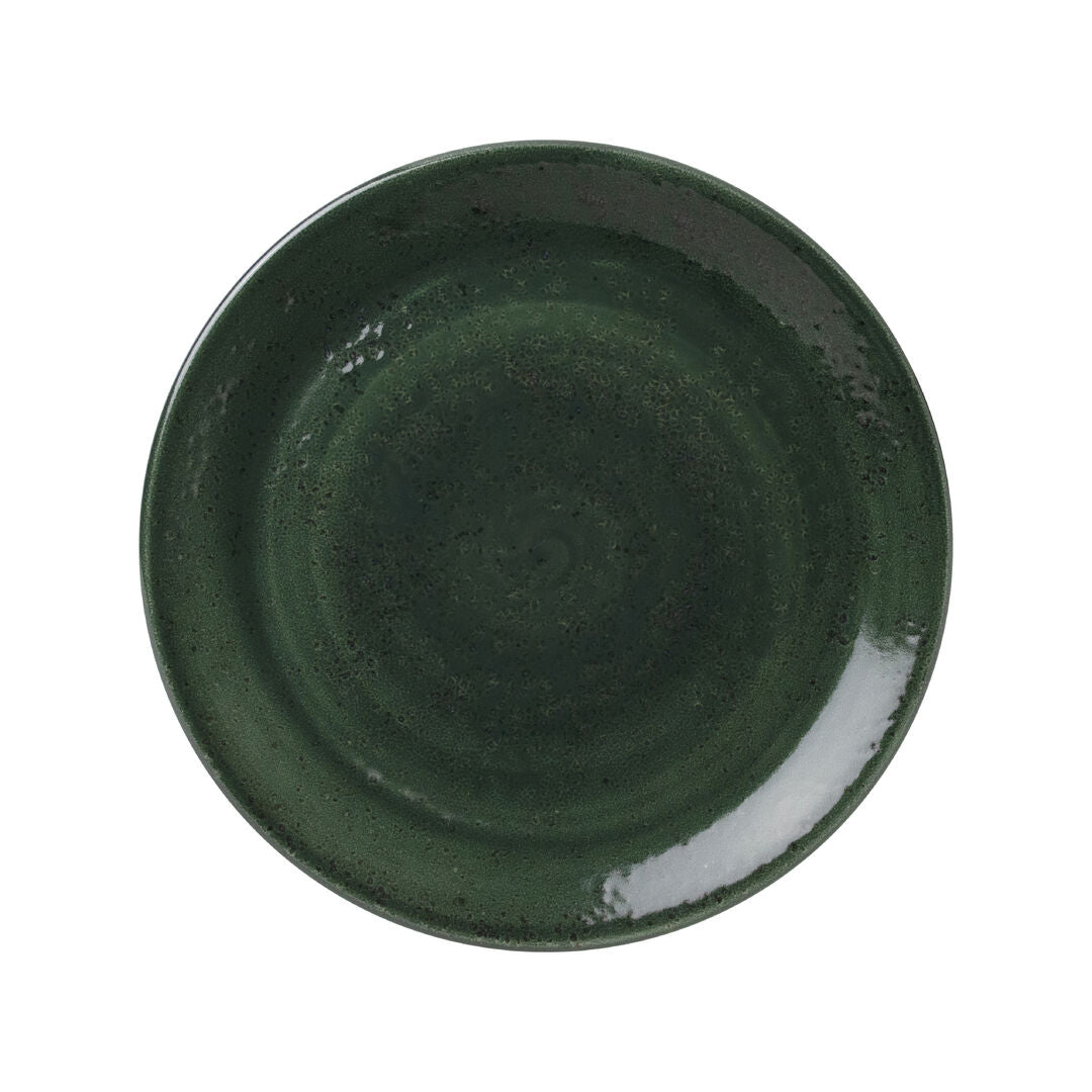 Utopia | Tableware | Vesuvius Burnt Emerald Coupe Plate 23cm (9") | Bespoke77