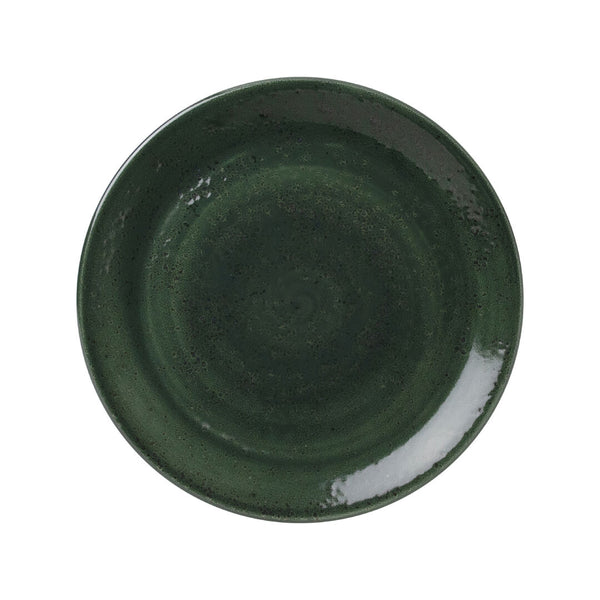 Utopia | Tableware | Vesuvius Burnt Emerald Coupe Plate 23cm (9") | Bespoke77
