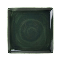 Utopia | Tableware | Vesuvius Burnt Emerald Square One 27 x 27cm (10 5/8 x 10 5/8") | Bespoke77