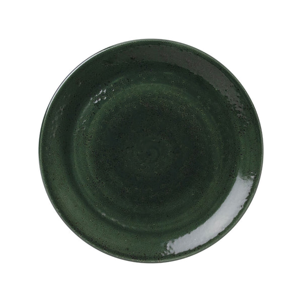 Utopia | Tableware | Vesuvius Burnt Emerald Coupe Plate 20.25cm (8") | Bespoke77