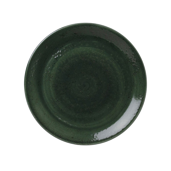Utopia | Tableware | Vesuvius Burnt Emerald Coupe Plate 15.25cm (6") | Bespoke77