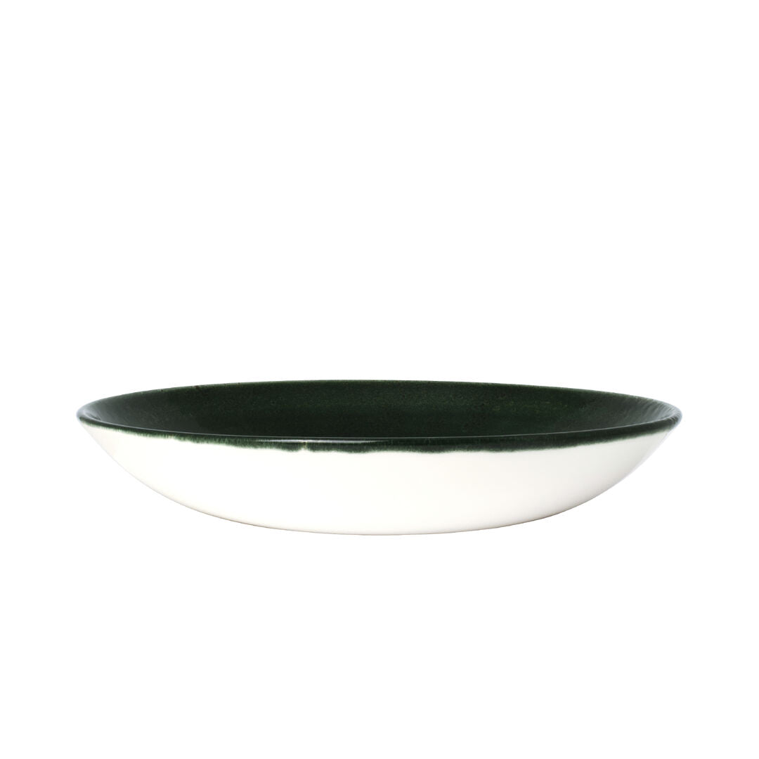 Utopia | Tableware | Vesuvius Burnt Emerald Coupe Bowl 21.6cm 83.5cl (8 1/2" 29 2/5oz) | Bespoke77