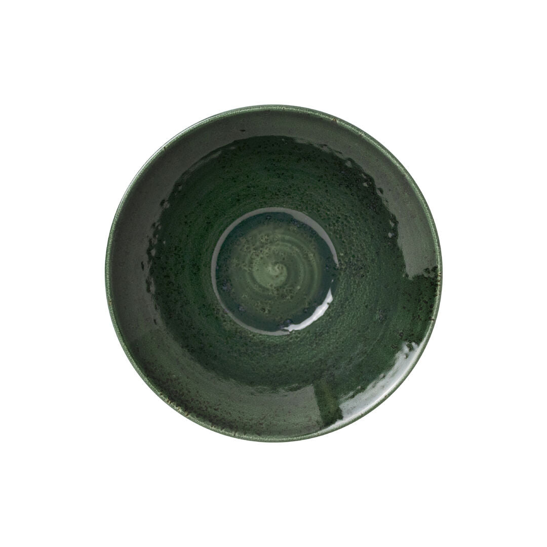 Utopia | Tableware | Vesuvius Burnt Emerald Essence Bowl 20.25cm 99.75cl (8" 35 1/9oz) | Bespoke77