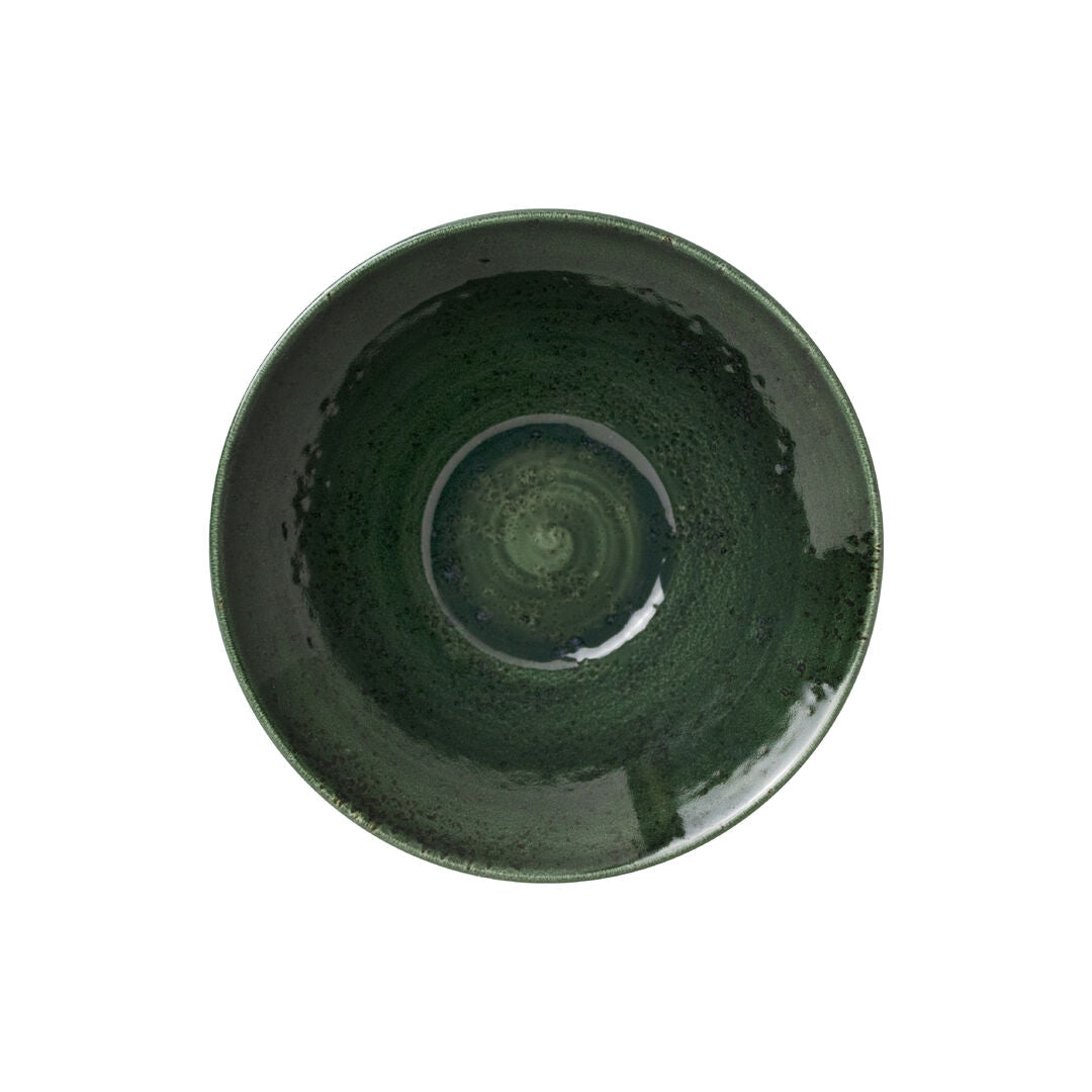 Utopia | Tableware | Vesuvius Burnt Emerald Essence Bowl 16.5cm 58.5cl (6 1/2" 20 3/5oz) | Bespoke77
