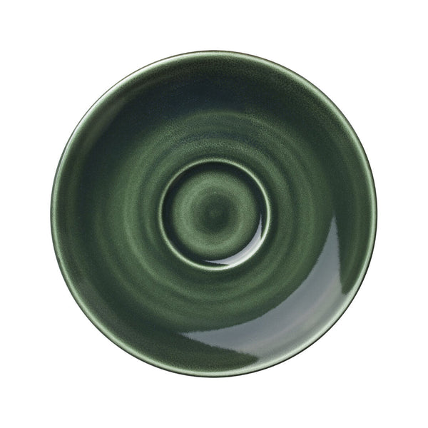 Utopia | Tableware | Vesuvius Burnt Emerald Liv Saucer 15.25cm (6") | Bespoke77