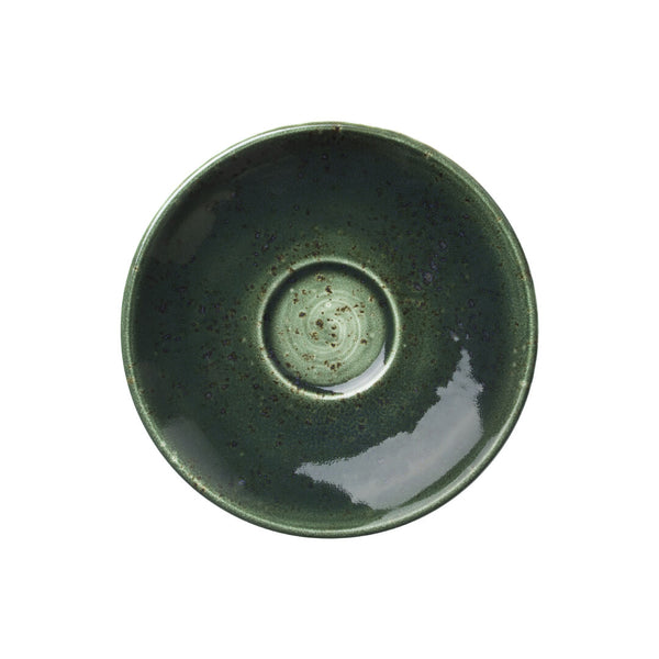 Utopia | Tableware | Vesuvius Burnt Emerald Liv Saucer 12.5cm (4 7/8") | Bespoke77