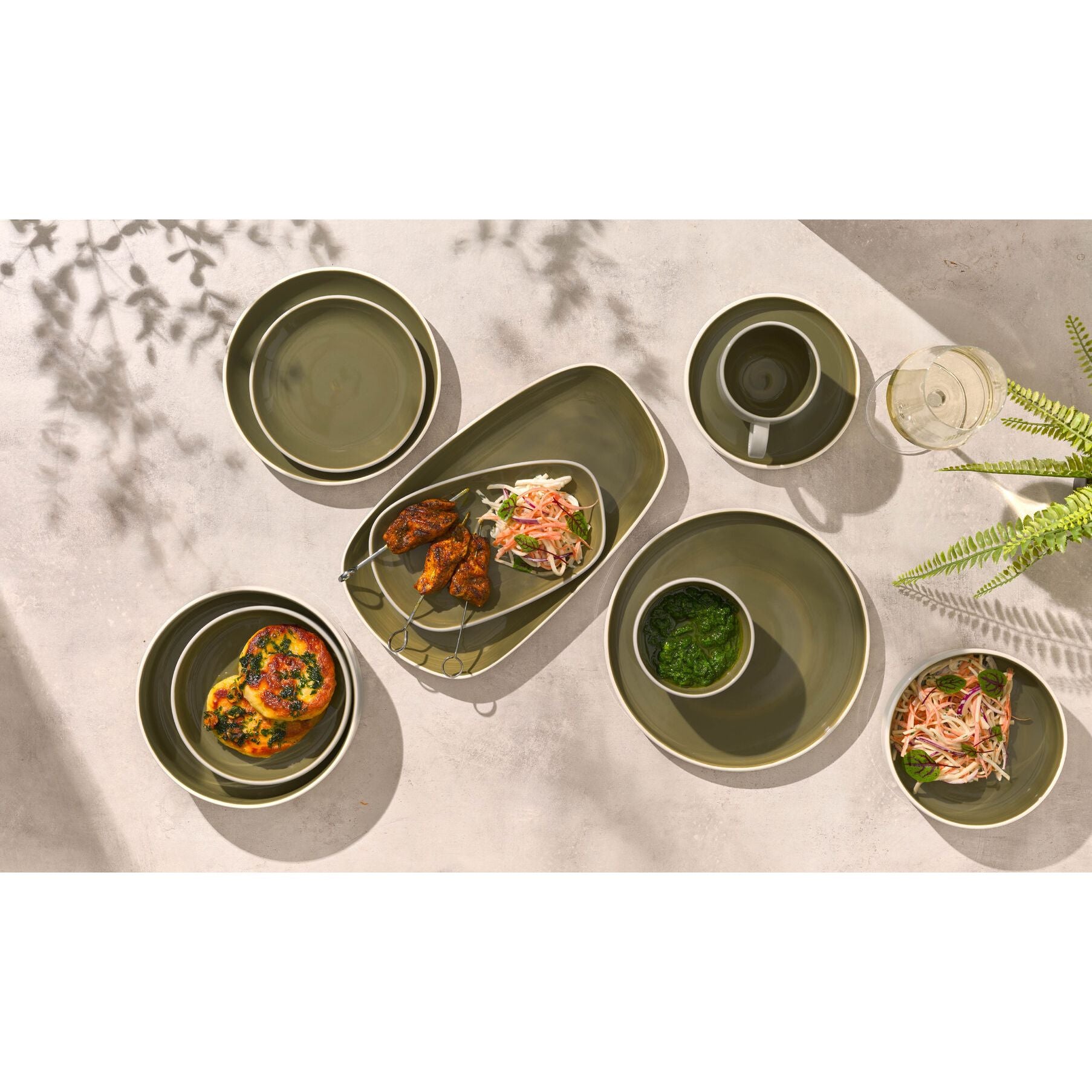 Utopia | Tableware | Nyx Olive Stack Plate 16.5cm (6 1/2") | Bespoke77