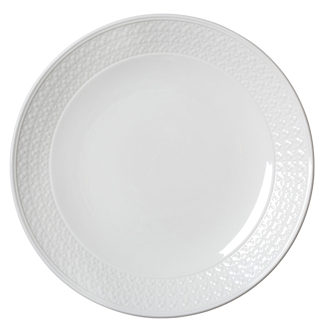 Utopia | Tableware | Bead Accent Coupe Plate 28.5cm (11 1/4") | Bespoke77