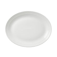 Utopia | Tableware | Bead Accent Oval Coupe Plate 34.25cm (13 1/2") | Bespoke77