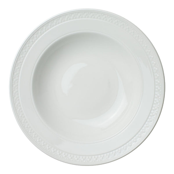 Utopia | Tableware | Bead Accent Rimmed Bowl 28.5cm (11 1/4") | Bespoke77