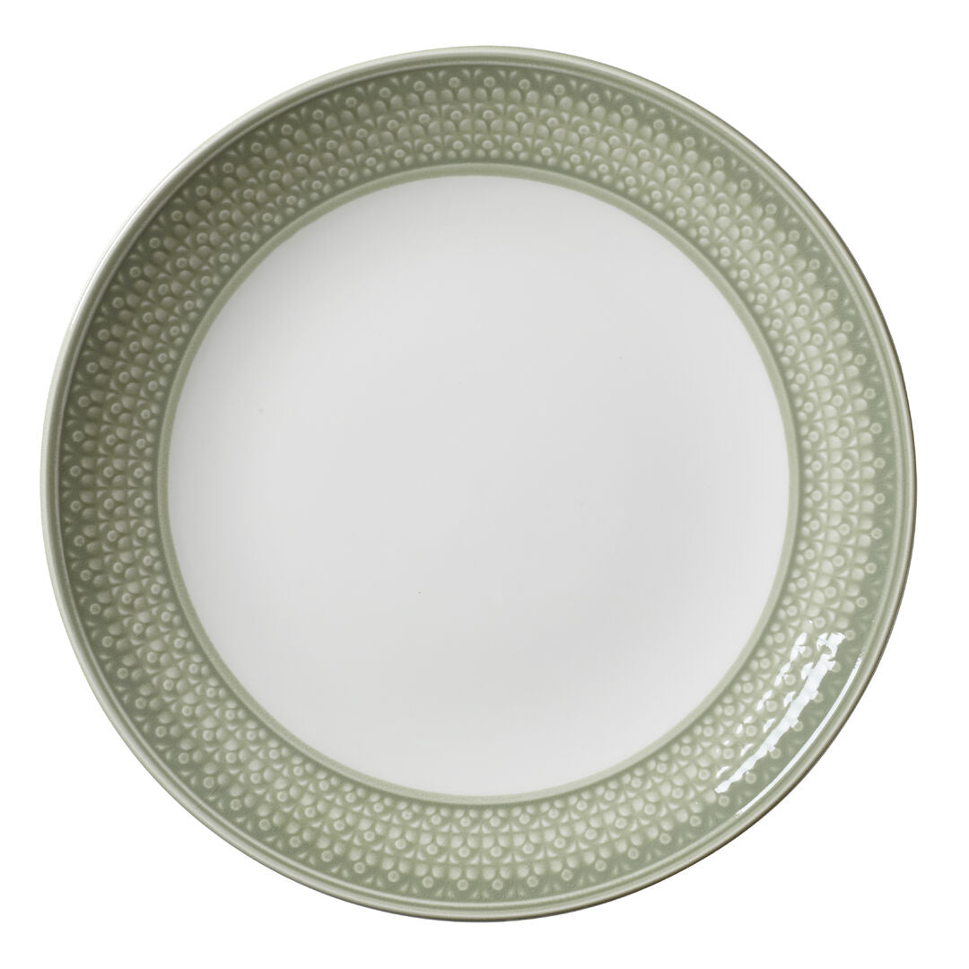 Utopia | Tableware | Bead Sage Accent Coupe Plate 28.5cm (11 1/4") | Bespoke77