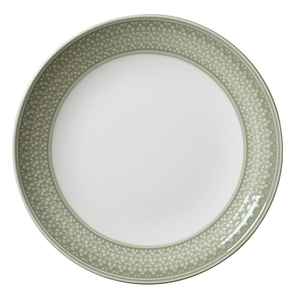 Utopia | Tableware | Bead Sage Accent Coupe Plate 28.5cm (11 1/4") | Bespoke77
