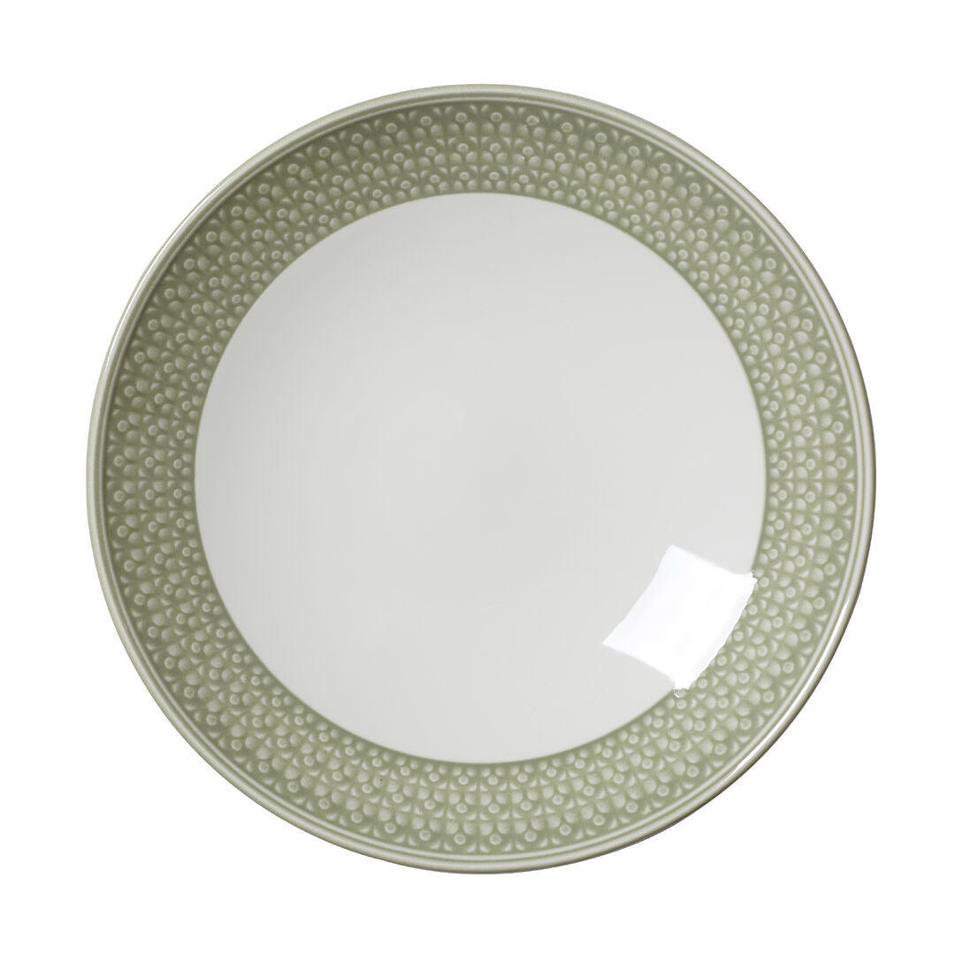 Utopia | Tableware | Bead Sage Accent Coupe Bowl 25.25cm 120.25cl (10" 42 3/10oz) | Bespoke77