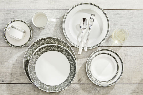 Utopia | Tableware | Bead Truffle Accent Coupe Plate 28.5cm (11 1/4") | Bespoke77