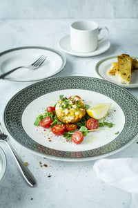 Utopia | Tableware | Bead Truffle Accent Coupe Plate 28.5cm (11 1/4") | Bespoke77