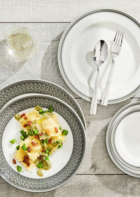 Utopia | Tableware | Bead Truffle Accent Coupe Plate 28.5cm (11 1/4") | Bespoke77