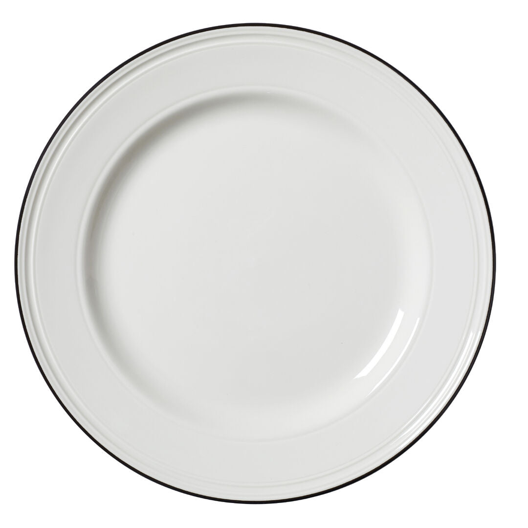 Utopia | Tableware | Bead Black Band Plate 28.5cm (11 1/4") | Bespoke77