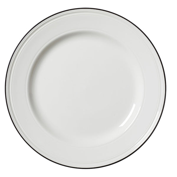 Utopia | Tableware | Bead Black Band Plate 28.5cm (11 1/4") | Bespoke77