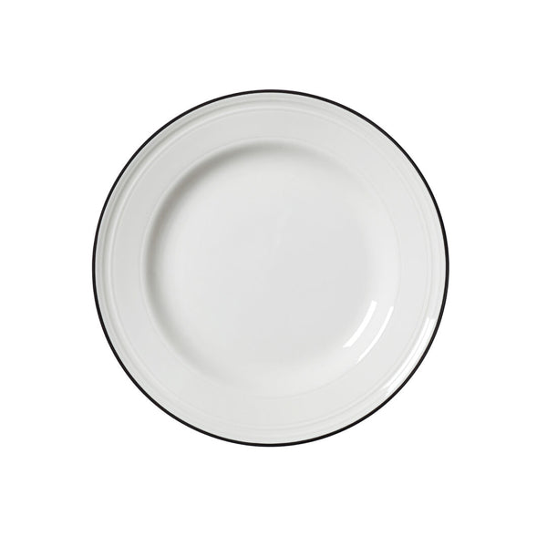 Utopia | Tableware | Bead Black Band Plate 20.25cm (8") | Bespoke77