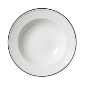 Utopia | Tableware | Bead Black Band Soup/Pasta Plate 24cm (9 1/2") | Bespoke77