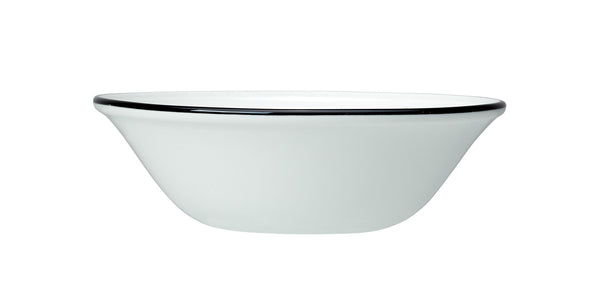 Utopia | Tableware | Bead Black Band Oatmeal Bowl 16.5cm (6 1/2") | Bespoke77