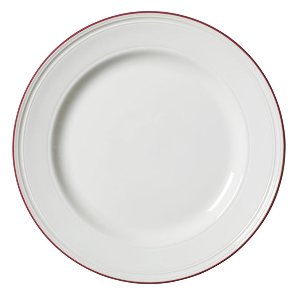 Utopia | Tableware | Bead Maroon Band Plate 28.5cm (11 1/4") | Bespoke77