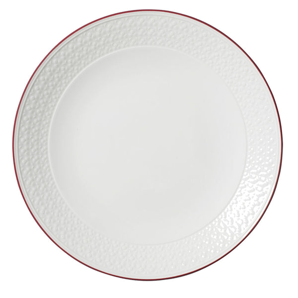 Utopia | Tableware | Bead Maroon Band Accent Coupe Plate 28.5cm (11 1/4") | Bespoke77