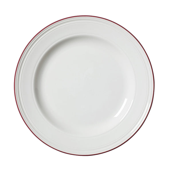 Utopia | Tableware | Bead Maroon Band Plate 25.5cm (10") | Bespoke77