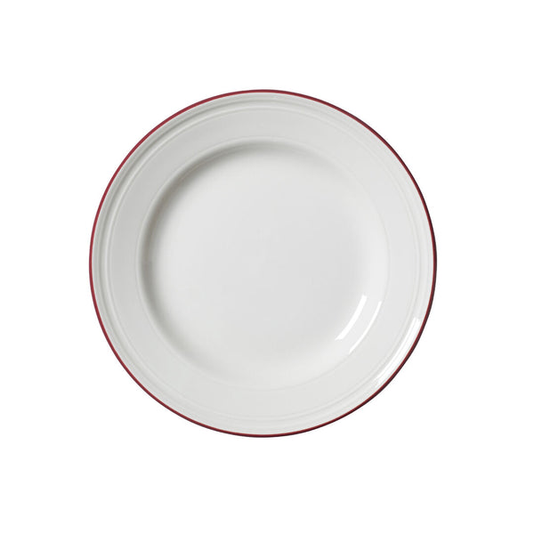Utopia | Tableware | Bead Maroon Band Plate 20.25cm (8") | Bespoke77