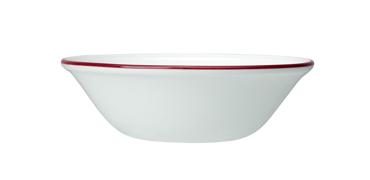 Utopia | Tableware | Bead Maroon Band Oatmeal Bowl 16.5cm (6 1/2") | Bespoke77