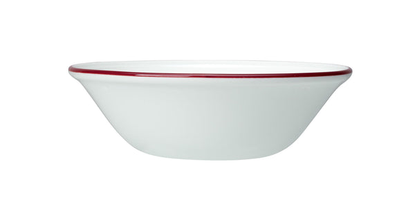 Utopia | Tableware | Bead Maroon Band Oatmeal Bowl 16.5cm (6 1/2") | Bespoke77