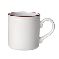 Utopia | Tableware | Bead Maroon Band Mug 28.5cl (10oz) | Bespoke77