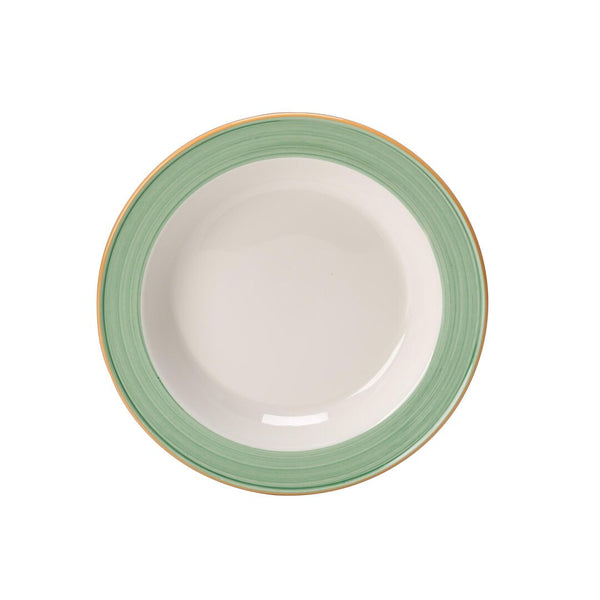 Utopia | Tableware | Rio Green Slimline Soup Plate 21.5cm 39.75cl (8 1/2" 14oz) | Bespoke77