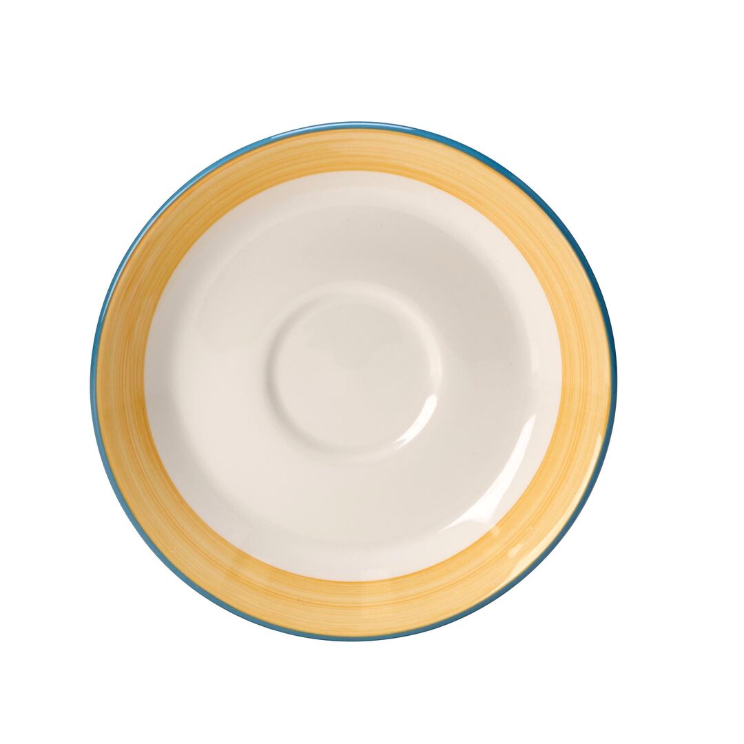 Utopia | Tableware | Rio Yellow Slimline Saucer 15.25cm (6") | Bespoke77