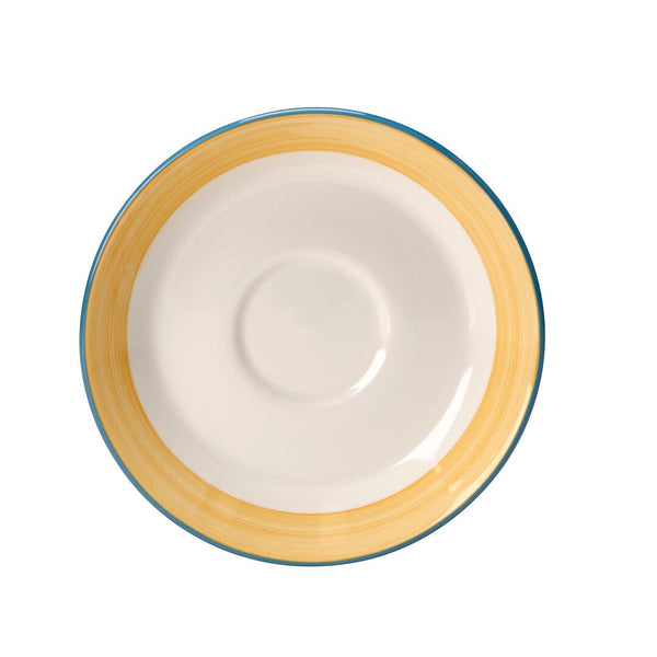 Utopia | Tableware | Rio Yellow Slimline Saucer 15.25cm (6") | Bespoke77
