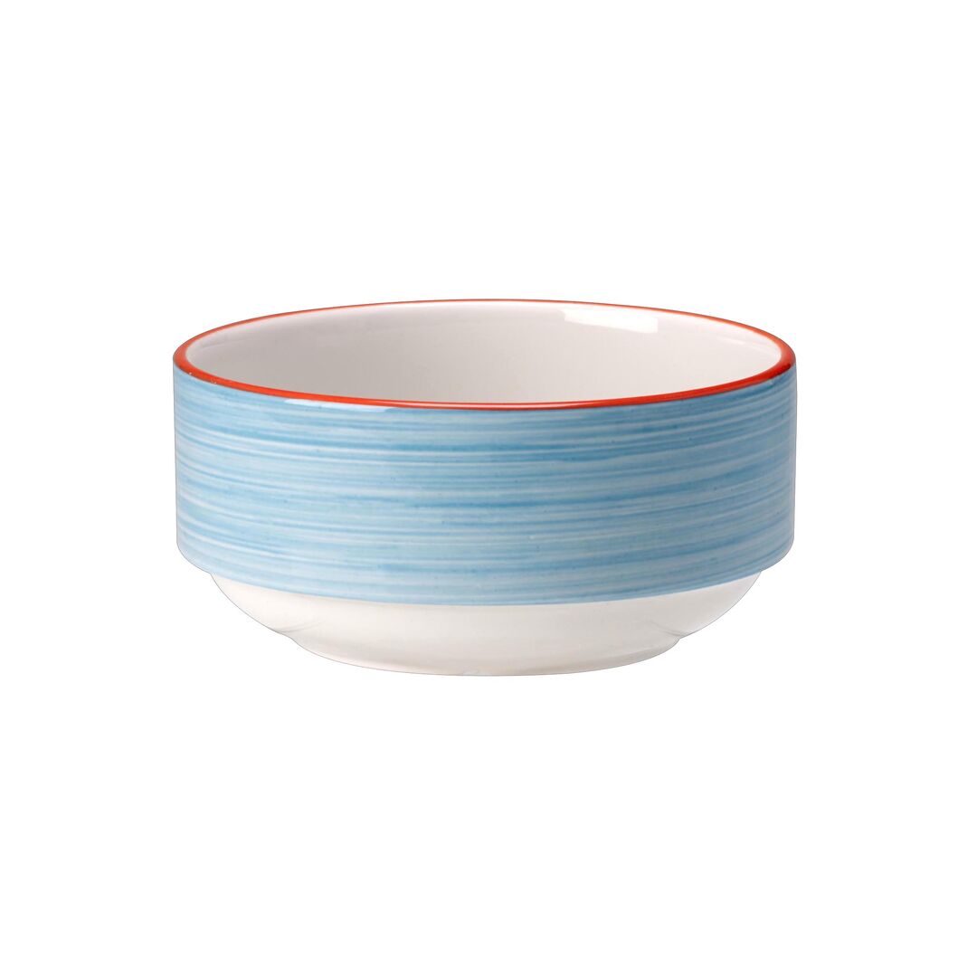 Utopia | Tableware | Rio Blue Unhandled Stacking Soup Cup 28.5cl (10oz) | Bespoke77
