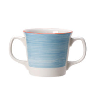 Utopia | Tableware | Rio Blue Double Handled Mug 28.5cl (10oz) | Bespoke77