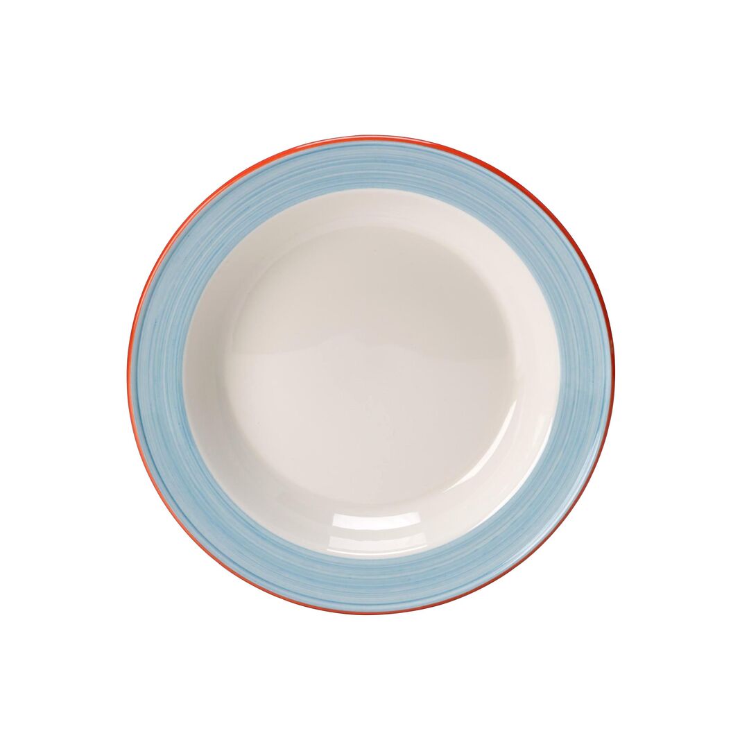 Utopia | Tableware | Rio Blue Slimline Soup Plate 21.5cm 39.75cl (8 1/2" 14oz) | Bespoke77