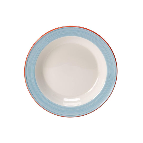 Utopia | Tableware | Rio Blue Slimline Soup Plate 21.5cm 39.75cl (8 1/2" 14oz) | Bespoke77