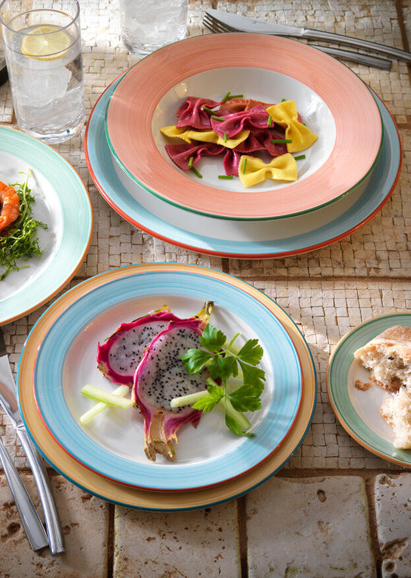 Utopia | Tableware | Rio Blue Slimline Soup Plate 21.5cm 39.75cl (8 1/2" 14oz) | Bespoke77