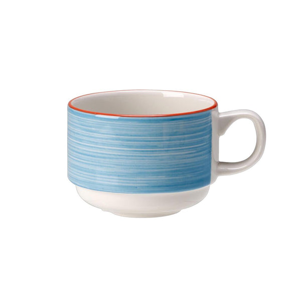Utopia | Tableware | Rio Blue Slimline Stacking Cup 17cl (6oz) | Bespoke77