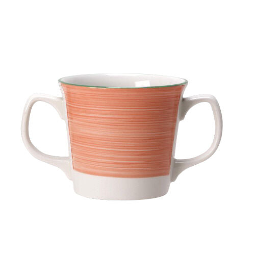 Utopia | Tableware | Rio Pink Double Handled Mug 28.5cl (10oz) | Bespoke77