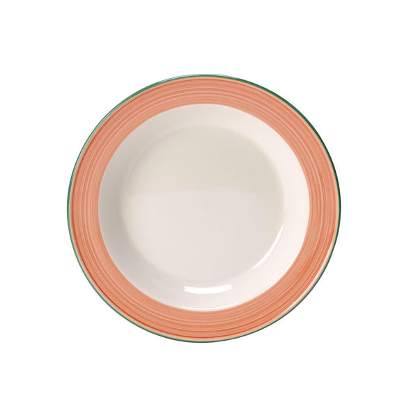Utopia | Tableware | Rio Pink Slimline Soup Plate 21.5cm 39.75cl (8 1/2" 14oz) | Bespoke77