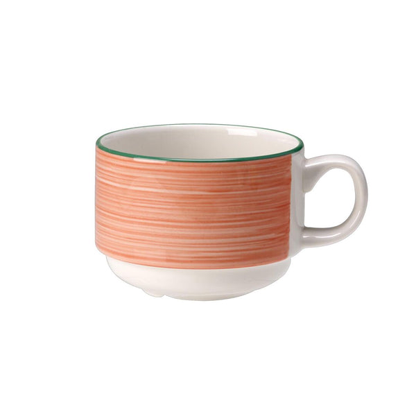 Utopia | Tableware | Rio Pink Slimline Stacking Cup 20cl (7oz) | Bespoke77