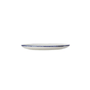 Utopia | Tableware | Blue Dapple Oval Coupe Plate 20.25cm (8") | Bespoke77